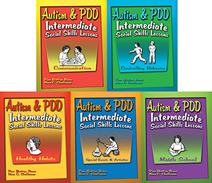 Autism & PDD Intermediate Social Skills Lessons: 5-Book Set